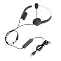 Miniatyrbillede 2 af 8: USB Telefon Headset Støjreduktion Justerbar Binaural Computer Hovedtelefon med Mikrofon til Kontor Call Center