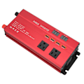 Miniatyrbilde 2 av 8: Bilstrømvekselretter 700W, DC 12V/24V til AC 110V-omformer, Modifisert sinusbølge, Dobbel LED-skjerm, 3 US-uttak, 4 USB-porter