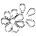 Miniatyrbillede 7 af 8: 2MM Bådkabelklemmer i rustfrit stål Metalkabel Beskyttelsesring Fingerbøl Klemmer