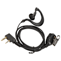 Miniatyrbilde 7 av 8: Toveisradio Ørepropp Universal K Hode 2 Pin Elektroplettering Walkie Talkie Headset med Mikrofon 2 stk Sett