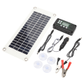 Miniatyrbillede 8 af 8: 30W RV Solpanel Kit - Effektiv polysilicium PET batterioplader med 50A spændingskontrol til hytter, både og marinesoldater