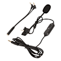 Miniatyrbillede 4 af 8: Boom Mikrofonkabel Støjreduktion 3.5mm Interface Boom Hovedtelefon Mikrofonledning med Lydstyrkekontrol Mute-knap til QC45