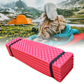 Miniatyrbillede 5 af 8: Foldbar Sovemadras Blød PVC Tykk Dobbelt Ægkasse Sovepude til Udendørs Camping Rød Sort 186x57