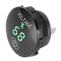 Miniatyrbillede 7 af 8: DC 12V‑24V LED Voltmeter med One Touch-sensor, Sort Hus, Universal til Bil, Lastbil, Motorcykel, Skib, ATV, RV, Traktor