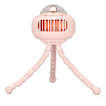 Pikkukuva 2 / 8: Rattail Fan Portable Käyttöinen Kolmijalka Design Mykistetty 4 Tasoa Nopeus USB Ladattava 130 Astetta Automaattinen Ravistelu Fan Pink
