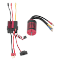 Miniatyrbillede 3 af 8: Motor ESC Sæt 2838 Børsteløs Motor og 35A Børsteløs ESC Udskiftning til 1/14 1/16 RC Bil Rød 5700KV