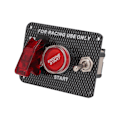 Miniatyrbild 3 av 8: Carbon Fiber Style 12V Tändningsbrytarpanel Motorstarttryckknapp för bil