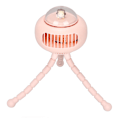 Pikkukuva 4 / 8: Rattail Fan Portable Käyttöinen Kolmijalka Design Mykistetty 4 Tasoa Nopeus USB Ladattava 130 Astetta Automaattinen Ravistelu Fan Pink