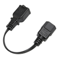 Miniatyrbillede 4 af 8: IEC320 C14 til 1 15R Kabel Han til Hun Vandtæt Strømadapterkabel til Bordlampe Digitalkamera Projektor 100‑250V