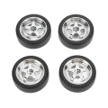 Miniatyrbild 7 av 8: RC bildäckset för AE86 - 4 st plastnav gummihjul, 3,3 cm diameter, 1,2 cm bredd, silver
