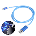 Pikkukuva 2 / 2: Pikalataus USB Type-C -kaapeli LED-virtausvalolla (sininen)