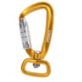 Carabiner Clip Auto Locking Square Bottom 360 Rotation Hook Accessory for Dog Leashes Hammocks Backpacks Yellow