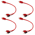 Miniatyrbilde 6 av 8: 4 stk Bil RCA 1 Hunn 2 Hann Adapter Y Splitter Høyttaler Lydkabel 20cm Lang for Enhet med 3.5mm Jack