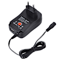 Miniatyrbilde 1 av 2: Universal USB-strømadapter - 30W 5V 2.1A, 6 tips, EU