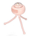 Pikkukuva 7 / 8: Rattail Fan Portable Käyttöinen Kolmijalka Design Mykistetty 4 Tasoa Nopeus USB Ladattava 130 Astetta Automaattinen Ravistelu Fan Pink