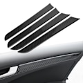 Miniatyrbild 8 av 8: Bil dörrsida kolfiber dekorativt skydd Trim ram för Audi A4 B8 2007-2016
