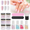 Miniatyrbillede 8 af 8: Neglekunst Dip Pulver Sæt med Top og Base Coat, Gel Støv Børst, Manicure Værktøjssæt