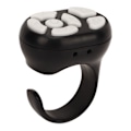 Miniatyrbillede 7 af 8: Fjernbetjening Scrollring Bluetooth APP Sideturner Kamera Fjernstyret Lukker Selfie-knap med Opladningsetui til Mobiltelefon Sort