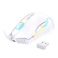 Miniatyrbillede 1 af 8: Trådløs Mus USB Genopladelig Ergonomisk Trådløs Spilmus til Bærbar PC Computer Hvid