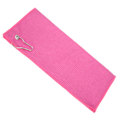 Miniatyrbillede 7 af 8: Vaffel Mikrofiber Golf Håndklæder Renser Køller Bolde Hænder Rengøringshåndklæde med Karabinhage Krog Pink