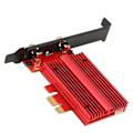 Miniatyrbild 6 av 8: Wifi 6 Adapter 6GHz 5.8GHz 2.4GHz Maximalt 3000Mbps WiFi 6 Snabb Värmeavledning PCIE Trådlös Adapter för Stationär Dator