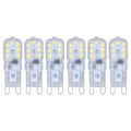 Miniatyrbilde 1 av 8: G9 Pære Dimbar Øyebeskyttelse Energibesparende 14 LED-er 3W Lyspære for Lysekrone Bordlampe 6 stk Naturlig Lys 220V
