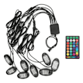 Pikkukuva 5 / 8: Värikäs auton alustavalaisin - 16 LED, DC12V, RGB, APP & RF-kaukosäädin