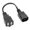 Miniatyrbillede 2 af 8: IEC320 C14 til 1 15R Kabel Han til Hun Vandtæt Strømadapterkabel til Bordlampe Digitalkamera Projektor 100‑250V