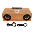 Miniatyrbild 1 av 8: Väckarklocka med Bluetooth-högtalare i trä
