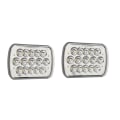 Miniatyrbilde 7 av 8: 7-tommers 45W LED-frontlykter for Wrangler Comanche Cherokee - Sett med 2, sølvbunn