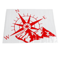 Pikkukuva 2 / 8: Mountain Compass -autotarra takaikkunaan - punainen, vahva tarttuvuus, värinkestävä - Universaalit autotarrat (60x45 cm)