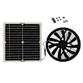 Miniatyrbillede 1 af 8: Soldrevet 10-tommers ventilator til autocamper, yacht, drivhus, badeværelse