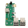 Miniatyrbild 7 av 8: Utbyggnadskort 4 USB HDMI-hona för Raspberry Pi för Zero 2W till 3B Utbyggnadskort