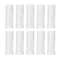 10 stk. E14 Metallrør for lysestake Lampeholder Lampebase Belysningstilbehør 25x80mm Hvit