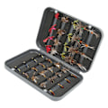 Miniatyrbild 6 av 8: 40st Fiskedrag Flugfiske Bete Sortiment Set Kit med Vattentät Box för Sjö och Flod