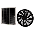 Miniatyrbillede 3 af 8: Soldrevet 10-tommers ventilator til autocamper, yacht, drivhus, badeværelse