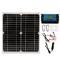 Miniatyrbild 1 av 8: Monokristallin silikon vattentät solpanel - hög prestanda för husbil, bil, båt, släp - 20W, 18V, 10A