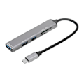 Miniatyrbild 8 av 8: USB-C Hub 5-i-1 Plug and Play Typ C Hub Metall Elektronik Typ C Dockningsstation USB-C Adapter för Windows för Linux Svart