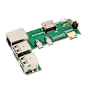 Miniatyrbild 2 av 8: Utbyggnadskort för Raspberry Pi 2W till 3B med 3 USB2.0 RJ45 Nätverksport Adapterskort för Allmän Dator
