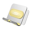 Miniatyrbillede 2 af 5: Metal vægtelefonholder Justerbar Slagfri Badeværelsestelefonholder til Mobiltelefoner Tablets og Små Genstande B10 [Sølv Gul]