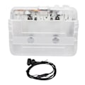 Miniatyrbillede 3 af 8: FM Radio Kassetteafspiller Klassisk Stil Multifunktionel Bluetooth 5.0 Bærbar Båndafspiller Transparent