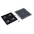 Miniatyrbild 5 av 8: Bärbar soldriven fläkt - 4 fläktar, 100W 20V, grön energi, perfekt för hundhus, hönshus, växthus, husbilar