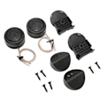 Miniatyrbillede 2 af 8: 2 STK 380W Mini Dome Tweeter Rund Sort Bilhøjttaler Stick On Flush Mount Universal Modifikation