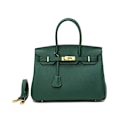 Miniatyrbild 1 av 3: Emerald Lychee Läder Handväska 25cm Snygg Dammode Emerald 25CM