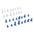Only Chess Pieces PS Plastic Replacement Mini Chess Figures 49mm Height King for Party Relaxing Blue