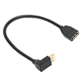 Miniatyrbillede 8 af 8: DisplayPort Han til Hun Støtte 8K ved 60HZ 4K ved 144HZ 0,3 meter 90° Albue DisplayPort 1.4 Kabel til DVD
