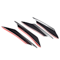 Miniatyrbillede 3 af 8: Universal Carbon Fiber Style Front Bumper Spoiler Lip Splitter Body Kit (4 stk)