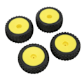 Miniatyrbillede 1 af 8: 4 stk RC Hjul Dæk Smalle Forbrede Brede Bagrunde Runde Gule Fælge Lange Firkantede Punkt Dækmønster RC Dele til 1/10 Off Road Bil
