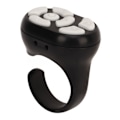 Miniatyrbillede 8 af 8: Fjernbetjening Scrollring Bluetooth APP Sideturner Kamera Fjernstyret Lukker Selfie-knap med Opladningsetui til Mobiltelefon Sort
