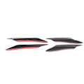 Miniatyrbillede 1 af 8: Universal Carbon Fiber Style Front Bumper Spoiler Lip Splitter Body Kit (4 stk)